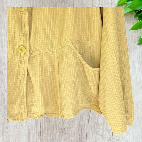 Flax Rayon Jacket Blazer Large - Picture 4 of 9